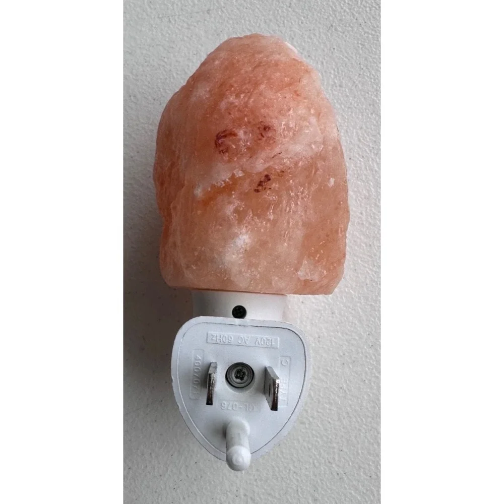 Natural Himalayan Salt Wall Lamp Night Light Air Purifying On Off Switch Decor